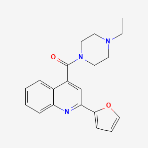 molecular formula C20H21N3O2 B2930822 (4-Ethylpiperazin-1-yl)-[2-(furan-2-yl)quinolin-4-yl]methanone CAS No. 546073-40-9