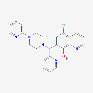 5-Chloro-7-[pyridin-2-yl-(4-pyridin-2-ylpiperazin-1-yl)methyl]quinolin-8-ol