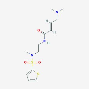 (E)-4-(Dimethylamino)-N-[2-[methyl(thiophen-2-ylsulfonyl)amino]ethyl]but-2-enamide