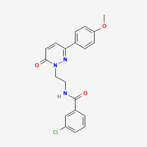 3-chloro-N-(2-(3-(4-methoxyphenyl)-6-oxopyridazin-1(6H)-yl)ethyl)benzamide