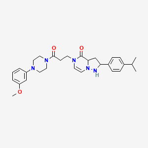 5-{3-[4-(3-methoxyphenyl)piperazin-1-yl]-3-oxopropyl}-2-[4-(propan-2-yl)phenyl]-4H,5H-pyrazolo[1,5-a]pyrazin-4-one