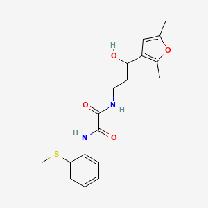 N1-(3-(2,5-dimethylfuran-3-yl)-3-hydroxypropyl)-N2-(2-(methylthio)phenyl)oxalamide
