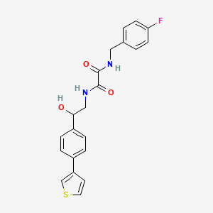 N1-(4-fluorobenzyl)-N2-(2-hydroxy-2-(4-(thiophen-3-yl)phenyl)ethyl)oxalamide