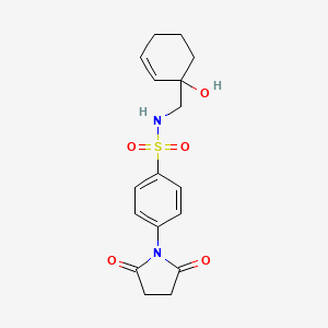 molecular formula C17H20N2O5S B2930849 4-(2,5-dioxopyrrolidin-1-yl)-N-[(1-hydroxycyclohex-2-en-1-yl)methyl]benzene-1-sulfonamide CAS No. 2097860-63-2