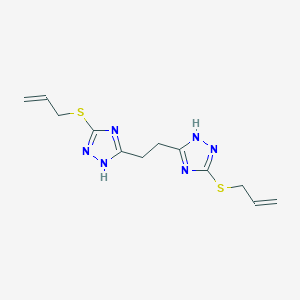 3-prop-2-enylsulfanyl-5-[2-(3-prop-2-enylsulfanyl-1H-1,2,4-triazol-5-yl)ethyl]-1H-1,2,4-triazole