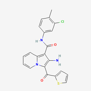 2-amino-N-(3-chloro-4-methylphenyl)-3-(thiophene-2-carbonyl)indolizine-1-carboxamide