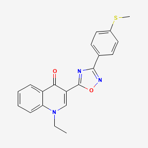 1-ethyl-3-(3-(4-(methylthio)phenyl)-1,2,4-oxadiazol-5-yl)quinolin-4(1H)-one
