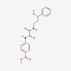 molecular formula C19H20N2O5 B2930855 Methyl 4-(2-((3-hydroxy-3-phenylpropyl)amino)-2-oxoacetamido)benzoate CAS No. 1396786-87-0