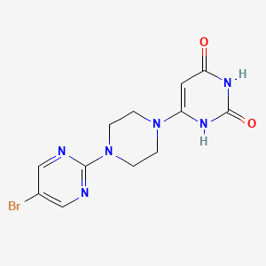 molecular formula C12H13BrN6O2 B2930860 6-(4-(5-溴嘧啶-2-基)哌嗪-1-基)嘧啶-2,4(1H,3H)-二酮 CAS No. 2320662-94-8