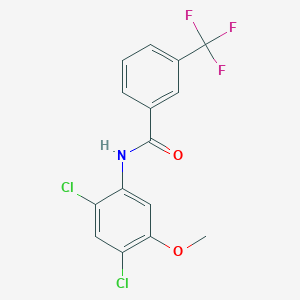 molecular formula C15H10Cl2F3NO2 B2930861 N-(2,4-二氯-5-甲氧基苯基)-3-(三氟甲基)苯甲酰胺 CAS No. 338961-09-4