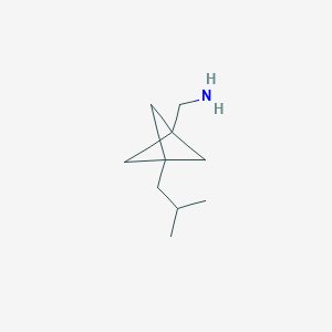 [3-(2-Methylpropyl)-1-bicyclo[1.1.1]pentanyl]methanamine