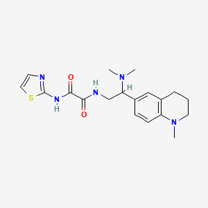 molecular formula C19H25N5O2S B2930874 N1-(2-(dimethylamino)-2-(1-methyl-1,2,3,4-tetrahydroquinolin-6-yl)ethyl)-N2-(thiazol-2-yl)oxalamide CAS No. 922119-41-3