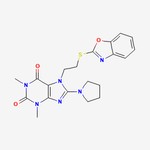 7-(2-(benzo[d]oxazol-2-ylthio)ethyl)-1,3-dimethyl-8-(pyrrolidin-1-yl)-1H-purine-2,6(3H,7H)-dione
