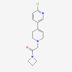 molecular formula C15H18ClN3O B2930877 1-(Azetidin-1-yl)-2-[4-(6-chloropyridin-3-yl)-3,6-dihydro-2H-pyridin-1-yl]ethanone CAS No. 2248230-87-5