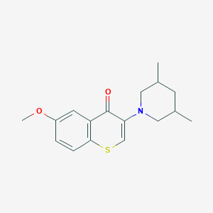 molecular formula C17H21NO2S B2930882 3-(3,5-dimethylpiperidin-1-yl)-6-methoxy-4H-thiochromen-4-one CAS No. 941899-32-7