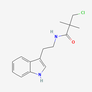 molecular formula C15H19ClN2O B2930884 3-chloro-N-[2-(1H-indol-3-yl)ethyl]-2,2-dimethylpropanamide CAS No. 477890-36-1