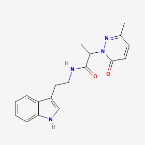 molecular formula C18H20N4O2 B2930885 N-(2-(1H-indol-3-yl)ethyl)-2-(3-methyl-6-oxopyridazin-1(6H)-yl)propanamide CAS No. 1234885-72-3