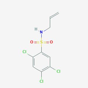 molecular formula C9H8Cl3NO2S B2930889 2,4,5-trichloro-N-prop-2-enylbenzenesulfonamide CAS No. 90348-88-2