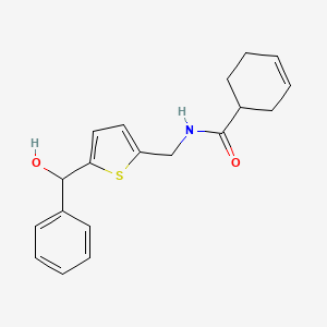 molecular formula C19H21NO2S B2930891 N-((5-(hydroxy(phenyl)methyl)thiophen-2-yl)methyl)cyclohex-3-enecarboxamide CAS No. 1797278-01-3