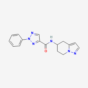 molecular formula C16H16N6O B2930897 2-phenyl-N-(4,5,6,7-tetrahydropyrazolo[1,5-a]pyridin-5-yl)-2H-1,2,3-triazole-4-carboxamide CAS No. 2034487-83-5