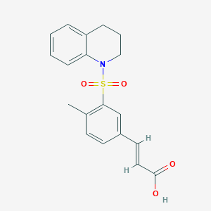 molecular formula C19H19NO4S B2930907 (2E)-3-[3-(3,4-dihydroquinolin-1(2H)-ylsulfonyl)-4-methylphenyl]prop-2-enoic acid CAS No. 327093-81-2