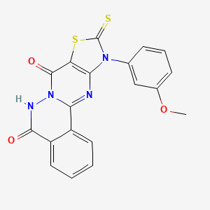 11-(3-methoxyphenyl)-10-thioxo-10,11-dihydro-5H-thiazolo[4',5':4,5]pyrimido[2,1-a]phthalazine-5,8(6H)-dione