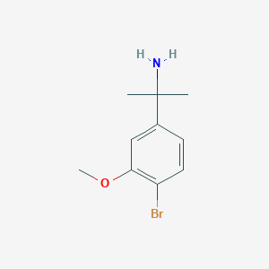 molecular formula C10H14BrNO B2930917 2-(4-溴-3-甲氧基苯基)丙烷-2-胺 CAS No. 1514221-32-9