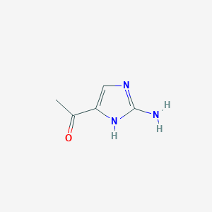 molecular formula C5H7N3O B2930918 1-(2-Amino-1H-imidazol-5-YL)ethanone CAS No. 67560-27-4