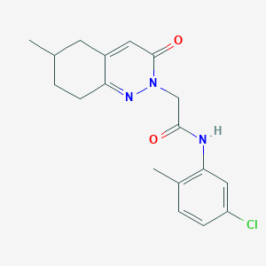 molecular formula C18H20ClN3O2 B2930920 N-(5-chloro-2-methylphenyl)-2-(6-methyl-3-oxo-5,6,7,8-tetrahydrocinnolin-2(3H)-yl)acetamide CAS No. 932997-71-2