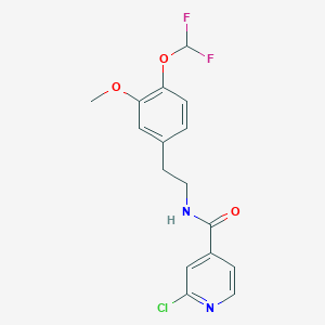 molecular formula C16H15ClF2N2O3 B2930922 2-chloro-N-{2-[4-(difluoromethoxy)-3-methoxyphenyl]ethyl}pyridine-4-carboxamide CAS No. 1118856-88-4