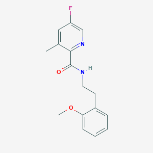 molecular formula C16H17FN2O2 B2930923 5-fluoro-N-[2-(2-methoxyphenyl)ethyl]-3-methylpyridine-2-carboxamide CAS No. 2415513-17-4