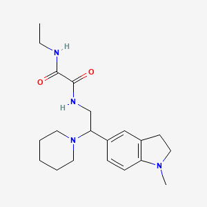 molecular formula C20H30N4O2 B2930925 N1-ethyl-N2-(2-(1-methylindolin-5-yl)-2-(piperidin-1-yl)ethyl)oxalamide CAS No. 921893-94-9