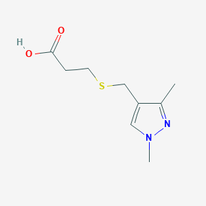 3-{[(1,3-dimethyl-1H-pyrazol-4-yl)methyl]sulfanyl}propanoic acid