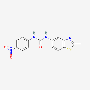 molecular formula C15H12N4O3S B2930930 1-(2-Methylbenzo[d]thiazol-5-yl)-3-(4-nitrophenyl)urea CAS No. 476324-44-4