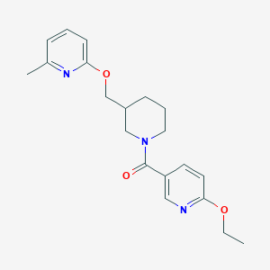 molecular formula C20H25N3O3 B2930931 (6-Ethoxypyridin-3-yl)-[3-[(6-methylpyridin-2-yl)oxymethyl]piperidin-1-yl]methanone CAS No. 2380042-19-1