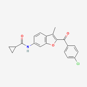 N-[2-(4-chlorobenzoyl)-3-methyl-1-benzofuran-6-yl]cyclopropanecarboxamide