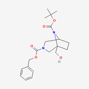 3-Benzyl 8-tert-butyl 1-(hydroxymethyl)-3,8-diazabicyclo[3.2.1]octane-3,8-dicarboxylate
