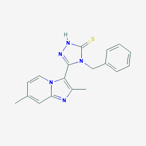 molecular formula C18H17N5S B293094 4-benzyl-5-(2,7-dimethylimidazo[1,2-a]pyridin-3-yl)-2,4-dihydro-3H-1,2,4-triazole-3-thione 