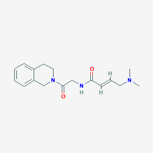 molecular formula C17H23N3O2 B2930947 (E)-N-[2-(3,4-Dihydro-1H-isoquinolin-2-yl)-2-oxoethyl]-4-(dimethylamino)but-2-enamide CAS No. 2411332-61-9