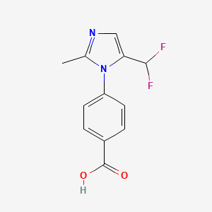 4-[5-(Difluoromethyl)-2-methylimidazol-1-yl]benzoic acid