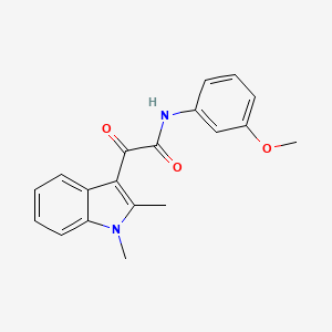 molecular formula C19H18N2O3 B2930962 2-(1,2-二甲基-1H-吲哚-3-基)-N-(3-甲氧基苯基)-2-氧代乙酰胺 CAS No. 862831-51-4