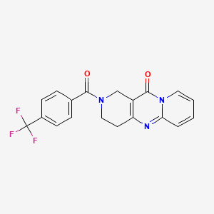 molecular formula C19H14F3N3O2 B2930963 2-(4-(trifluoromethyl)benzoyl)-3,4-dihydro-1H-dipyrido[1,2-a:4',3'-d]pyrimidin-11(2H)-one CAS No. 2034413-14-2