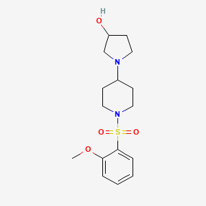 1-(1-((2-Methoxyphenyl)sulfonyl)piperidin-4-yl)pyrrolidin-3-ol