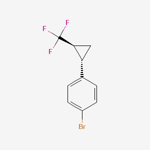 molecular formula C10H8BrF3 B2930986 (+/-)-1-溴-4-(反式-2-(三氟甲基)环丙基)苯 CAS No. 900779-70-6