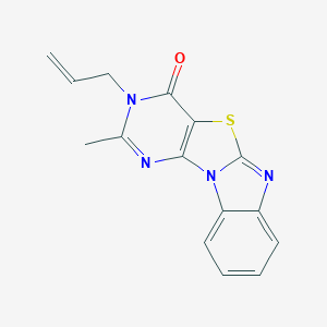 molecular formula C15H12N4OS B293099 3-allyl-2-methylpyrimido[4',5':4,5][1,3]thiazolo[3,2-a]benzimidazol-4(3H)-one 