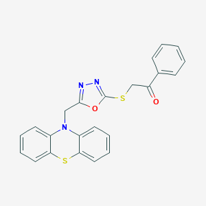 2-{[5-(10H-phenothiazin-10-ylmethyl)-1,3,4-oxadiazol-2-yl]sulfanyl}-1-phenylethanone