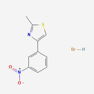 molecular formula C10H9BrN2O2S B2931000 2-Methyl-4-(3-nitro-phenyl)-thiazole hydrobromide CAS No. 1055195-78-2