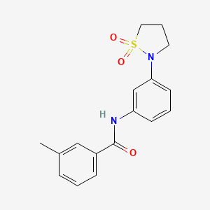 N-(3-(1,1-dioxidoisothiazolidin-2-yl)phenyl)-3-methylbenzamide