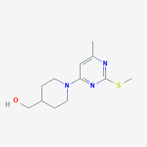 molecular formula C12H19N3OS B2931004 [1-(6-Methyl-2-methylsulfanylpyrimidin-4-yl)piperidin-4-yl]methanol CAS No. 2415553-78-3