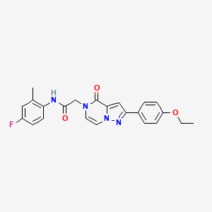 molecular formula C23H21FN4O3 B2931006 2-[2-(4-ethoxyphenyl)-4-oxopyrazolo[1,5-a]pyrazin-5(4H)-yl]-N-(4-fluoro-2-methylphenyl)acetamide CAS No. 941876-60-4